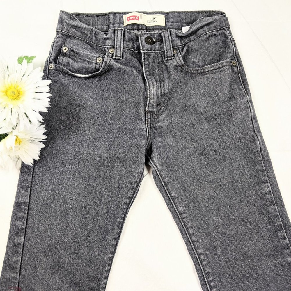 Levi's 510 Boy's Gray Skinny Fit Straight Jeans - Picture 3 of 9